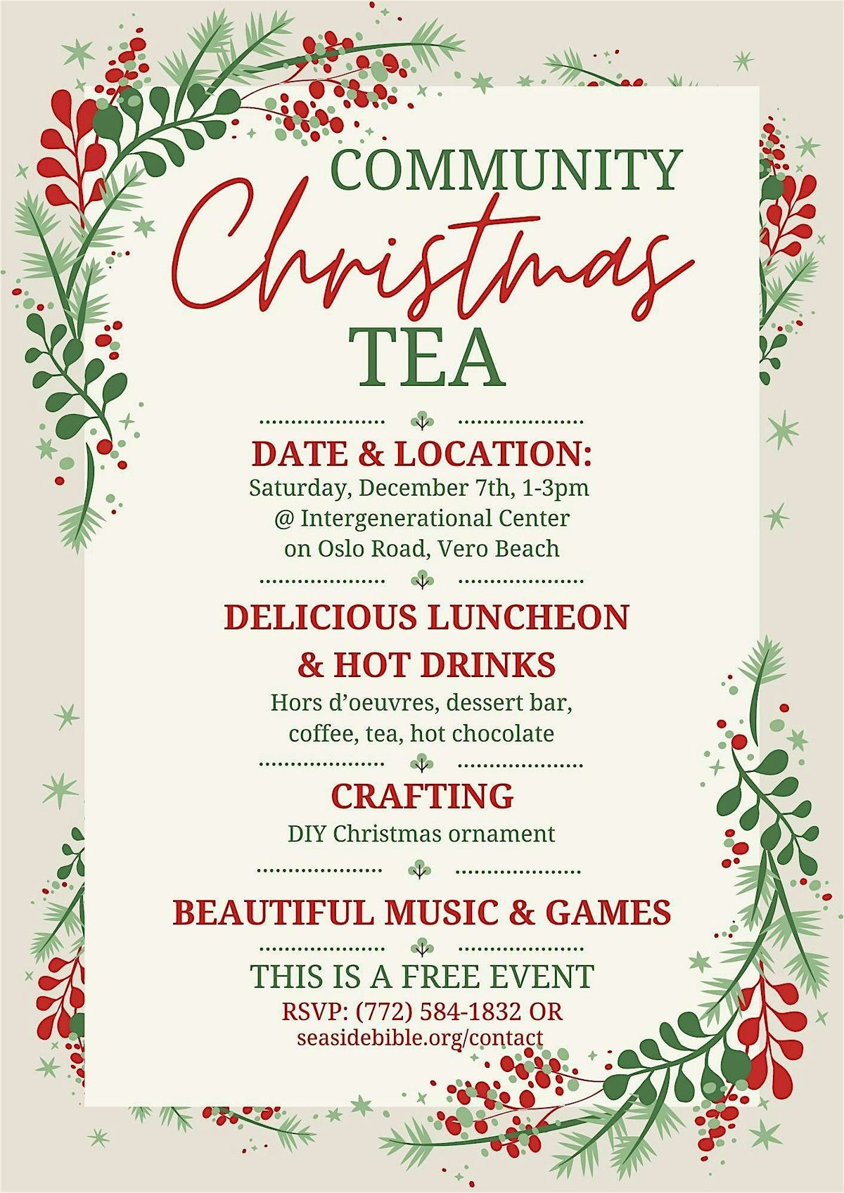 Ladies' Community Christmas Tea