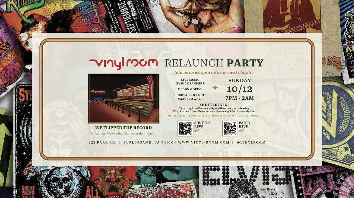 Vinyl Room Relaunch Party - SHUTTLE BUS