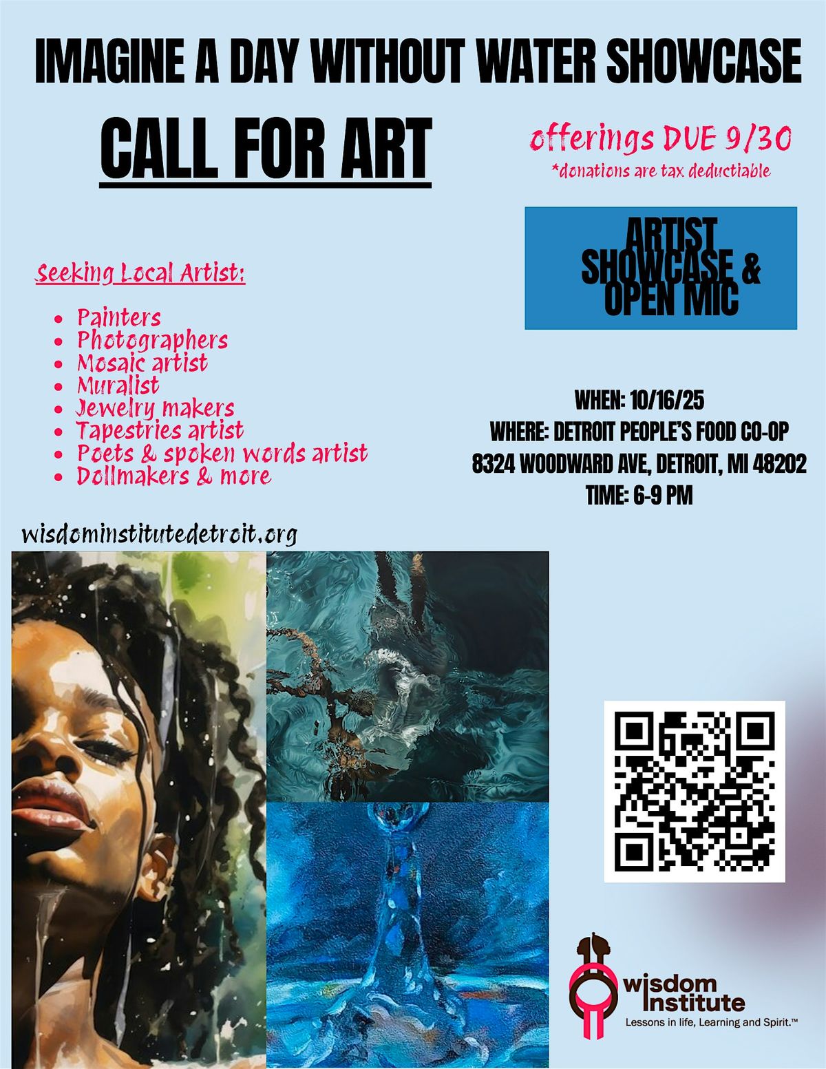 Imagine A Day Without Water; Art & Water Showcase EOY Fundraiser