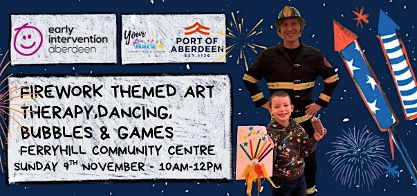 ASN Firework Theme Art, Fun & Games w Art Therapist Tracey & Firefighters