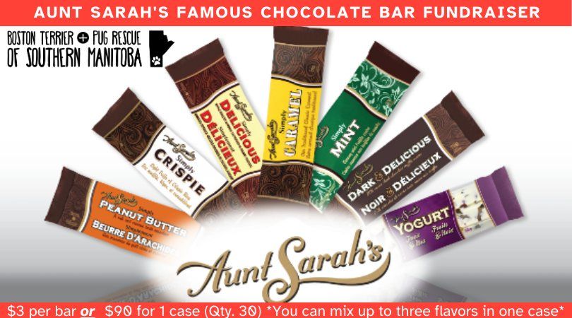 Aunt Sarahs Famous Chocolate Bar Fundraiser 2024 Boston Terrier And Pug Rescue Of Southern