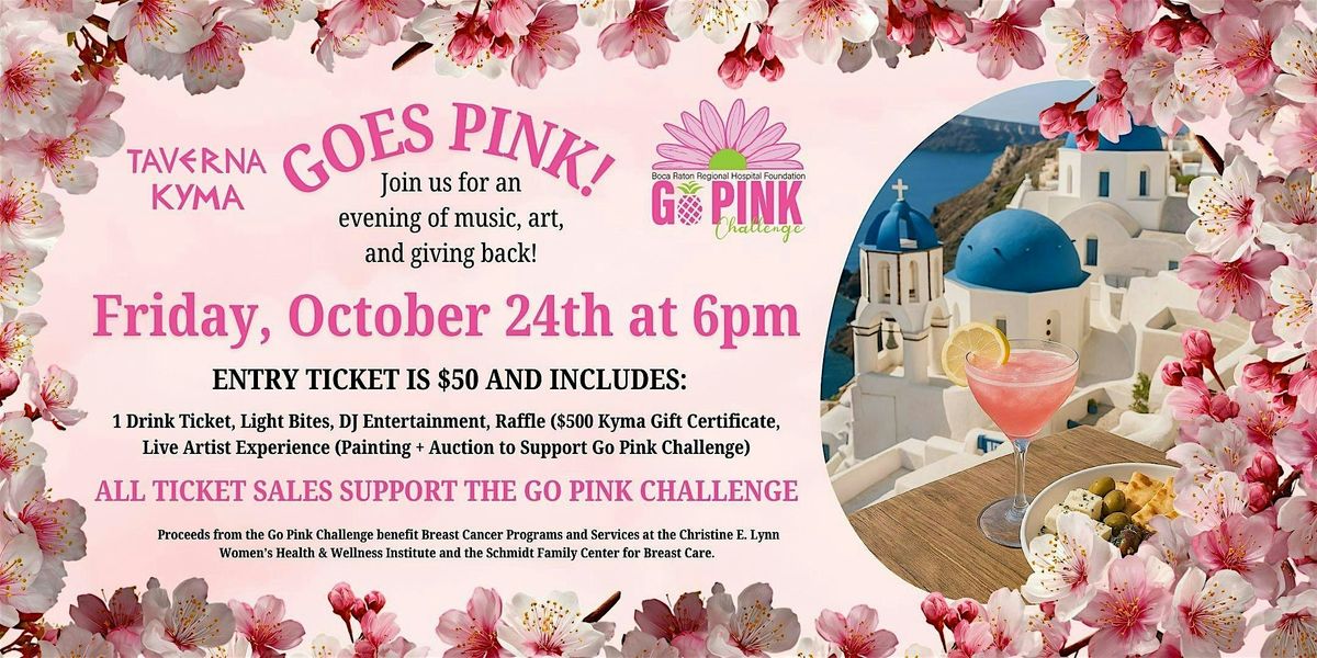 Go Pink Challenge Party at Taverna Kyma