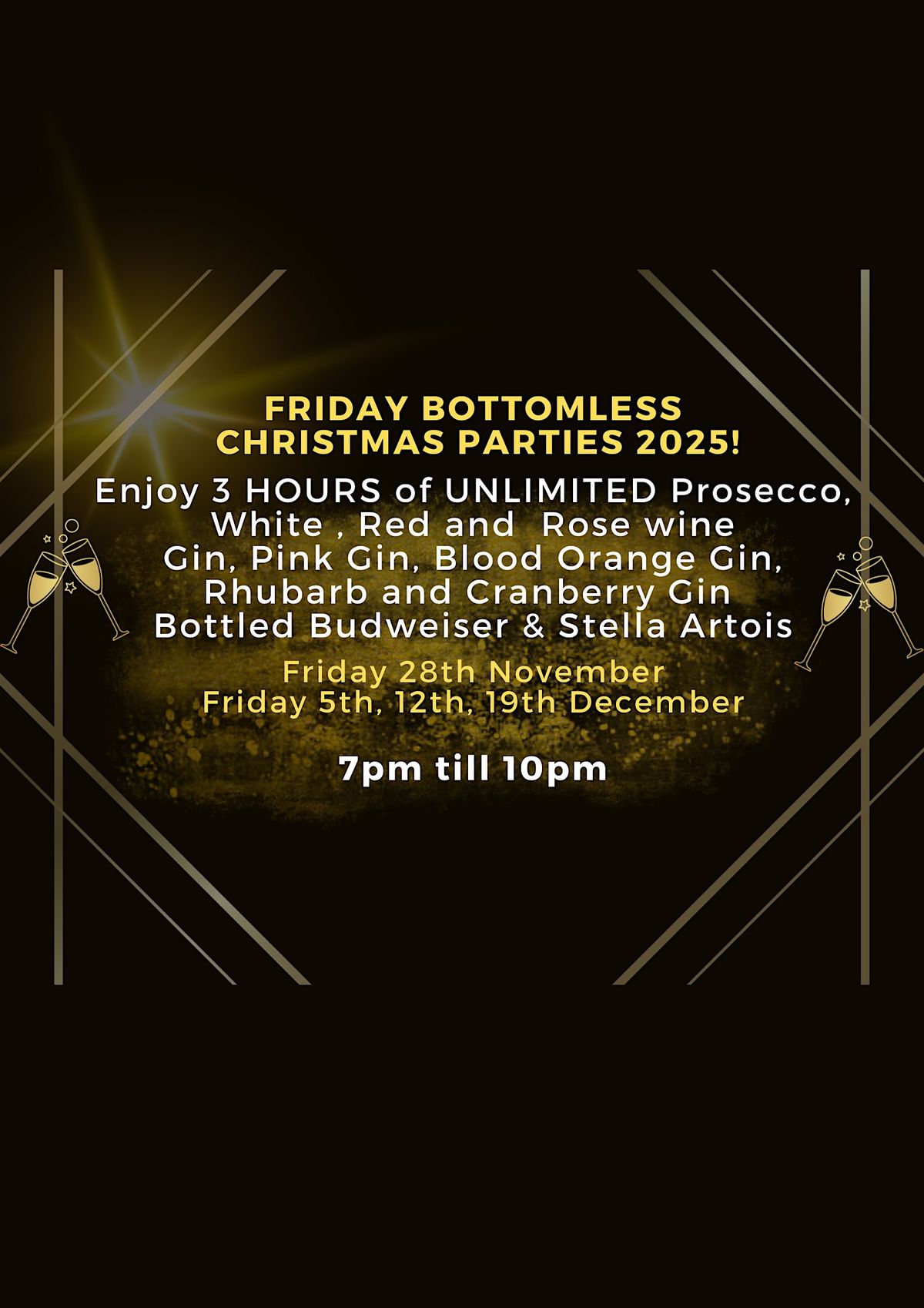 Friday Bottomless  Christmas Party Brunch 2025