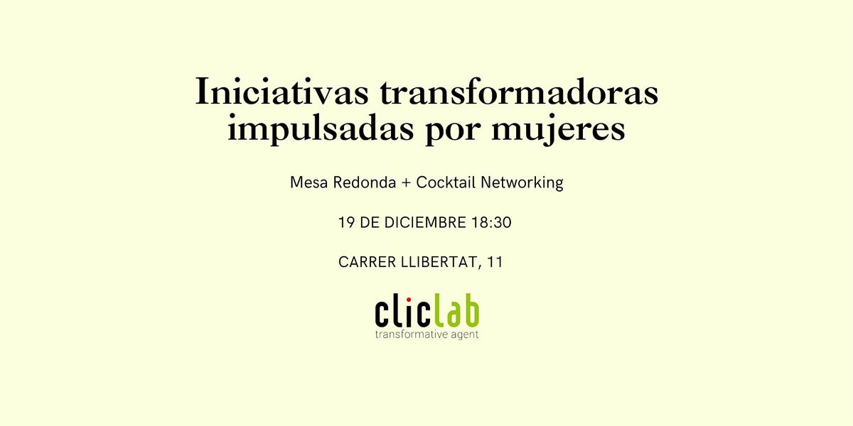 Iniciativas transformadoras impulsadas por mujeres