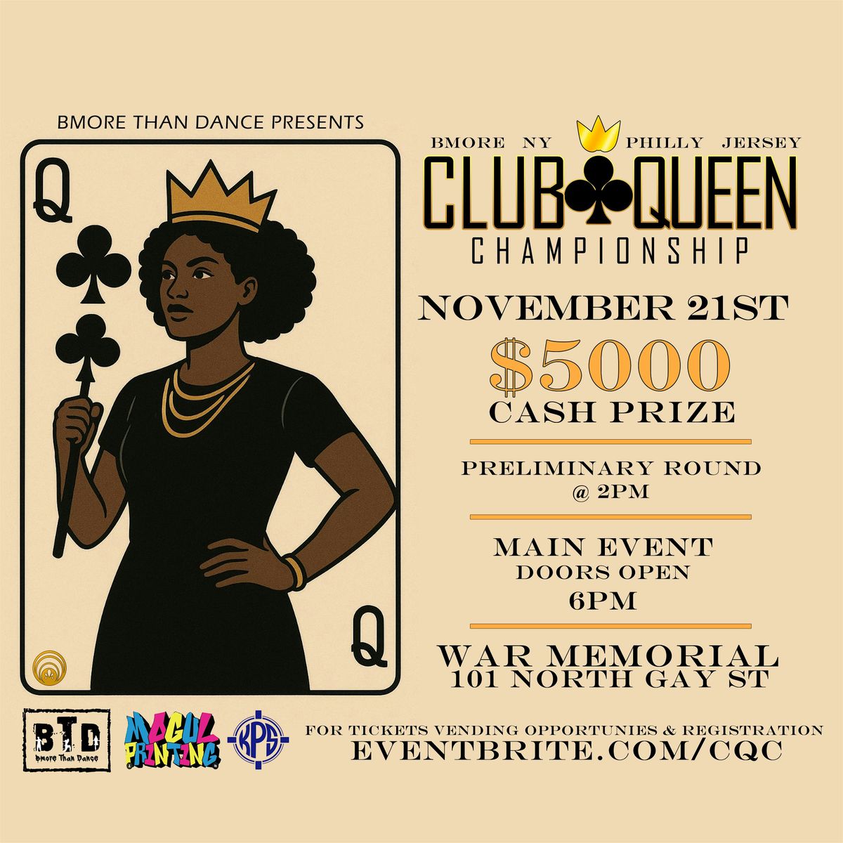Club Queen Championship : $5000 Dance Competition (Bmore\u2022Philly\u2022Jersey\u2022NY)