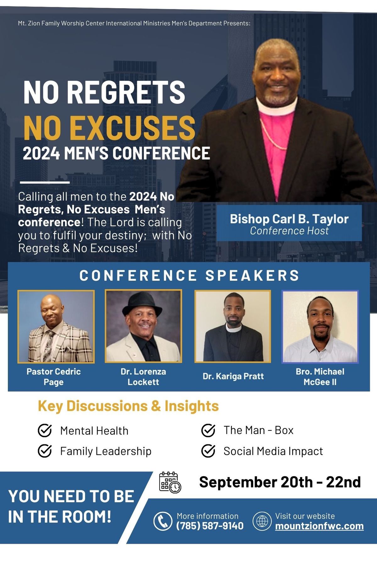 No Regrets No Excuses Men's Conference