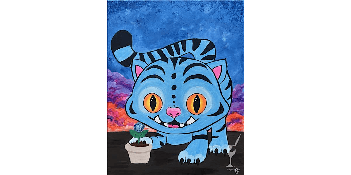 Halloween Tiger - Paint and Sip in New Braunfels | Classpop!\u2122