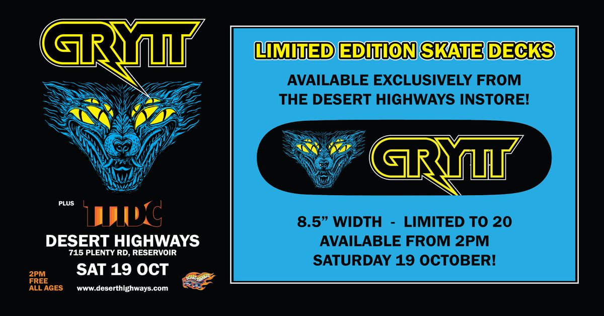 GRYTT + TTTDC Live Instore at Desert Highways!