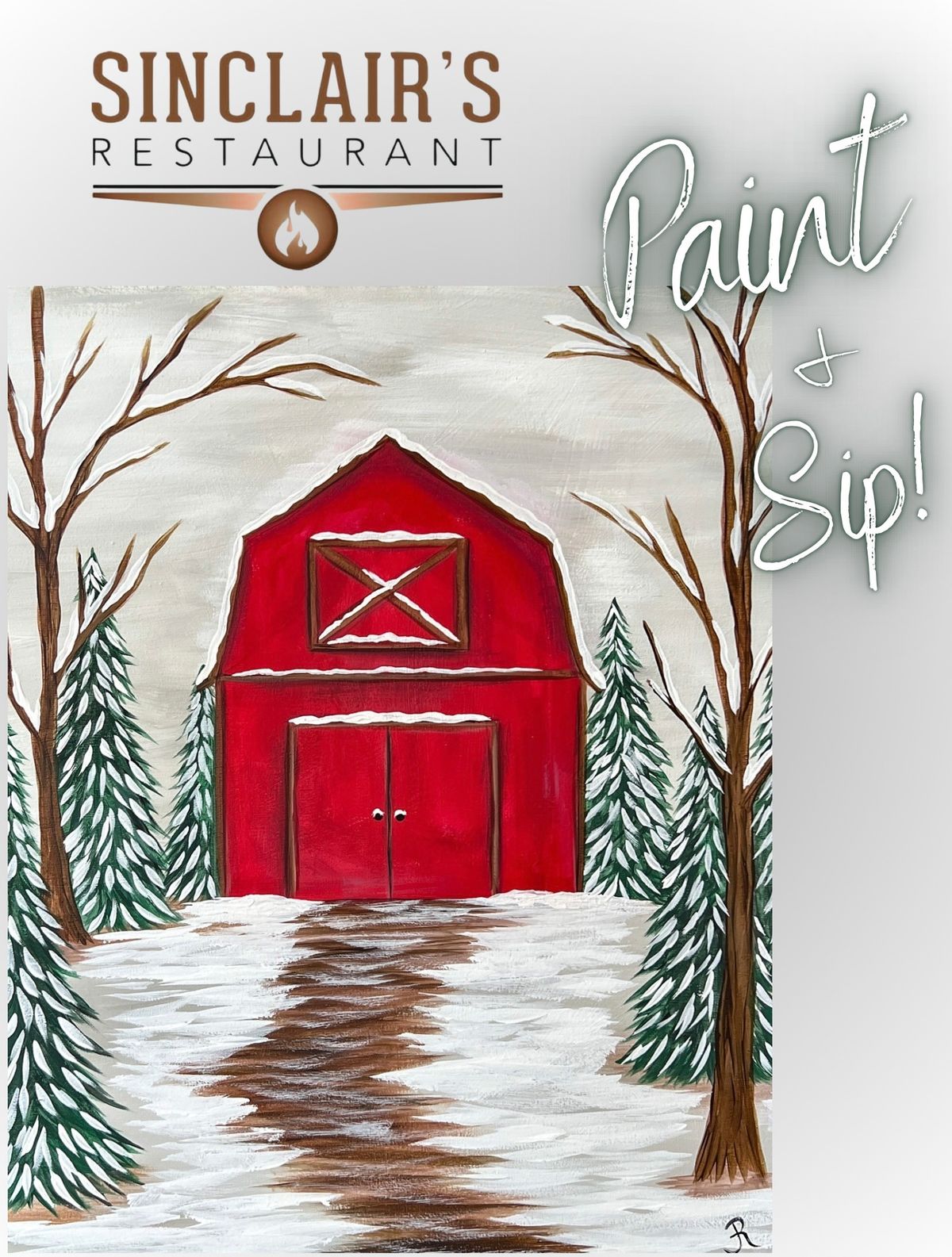 Winter Paint & Sip at Sinclair\u2019s!