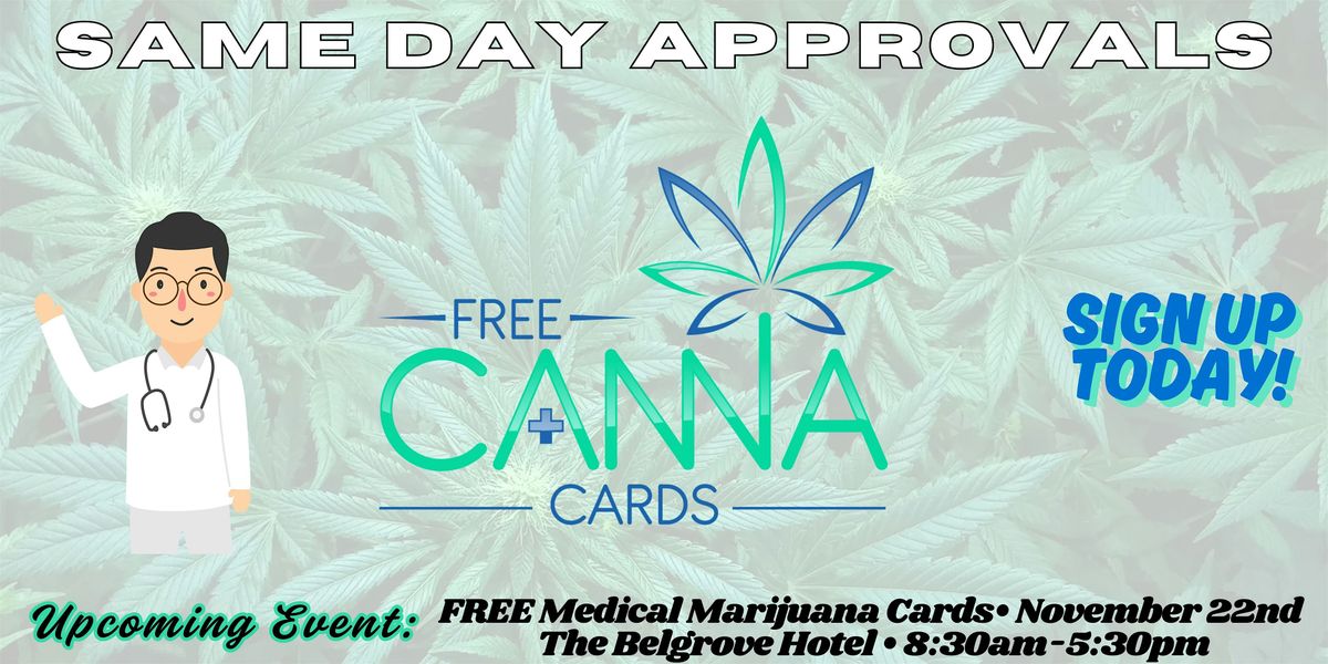 FREE Medical Marijuana Cards, Palm Beach- Same Day Approvals!