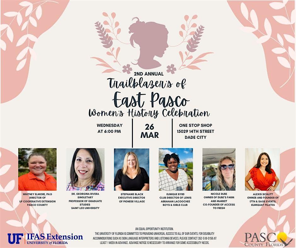 Trailblazer's of East Pasco: Women's History Celebration