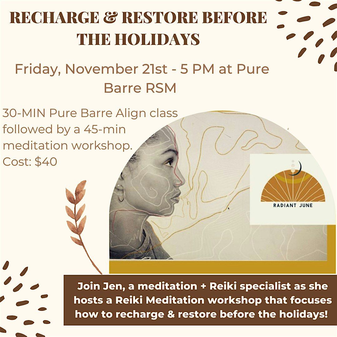 Meditation Workshop at Pure Barre RSM