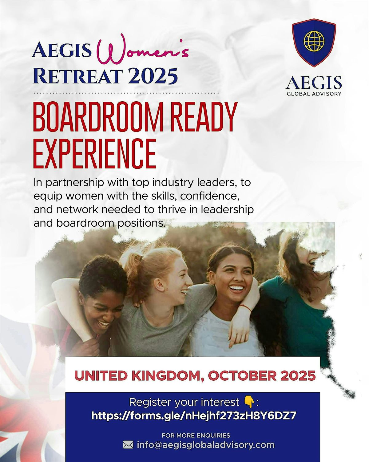 Boardroom Ready: AEGIS Global Women\u2019s Retreat UK 2025