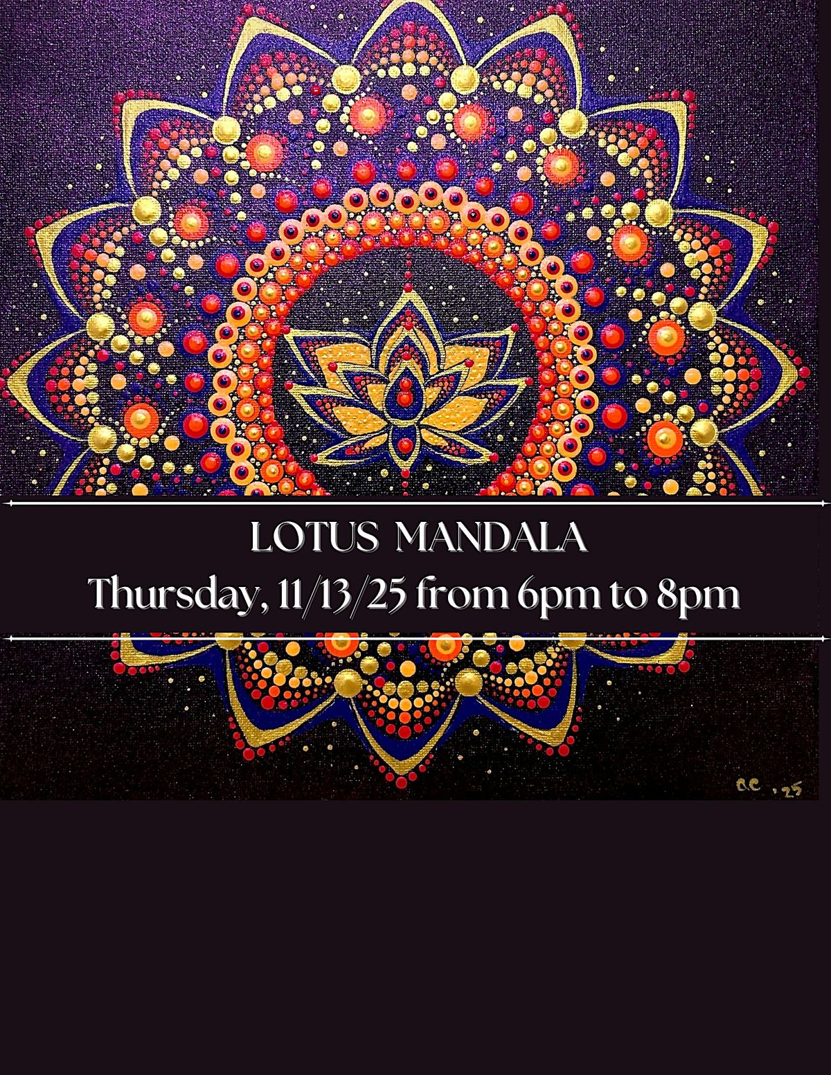 LOTUS MANDALAS - Paint & Wellness Class