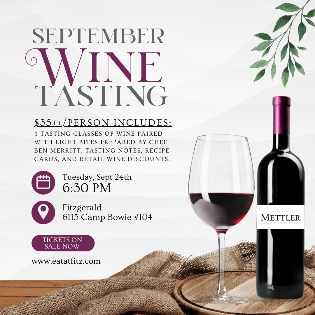 September Wine Tasting