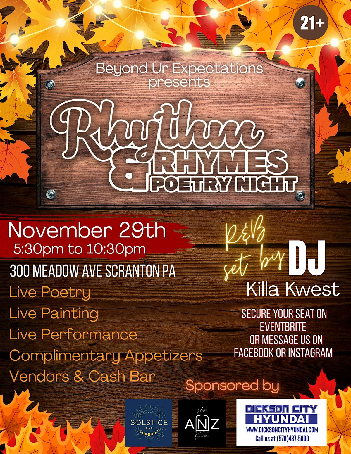 Rhythm & Rhymes Poetry Night