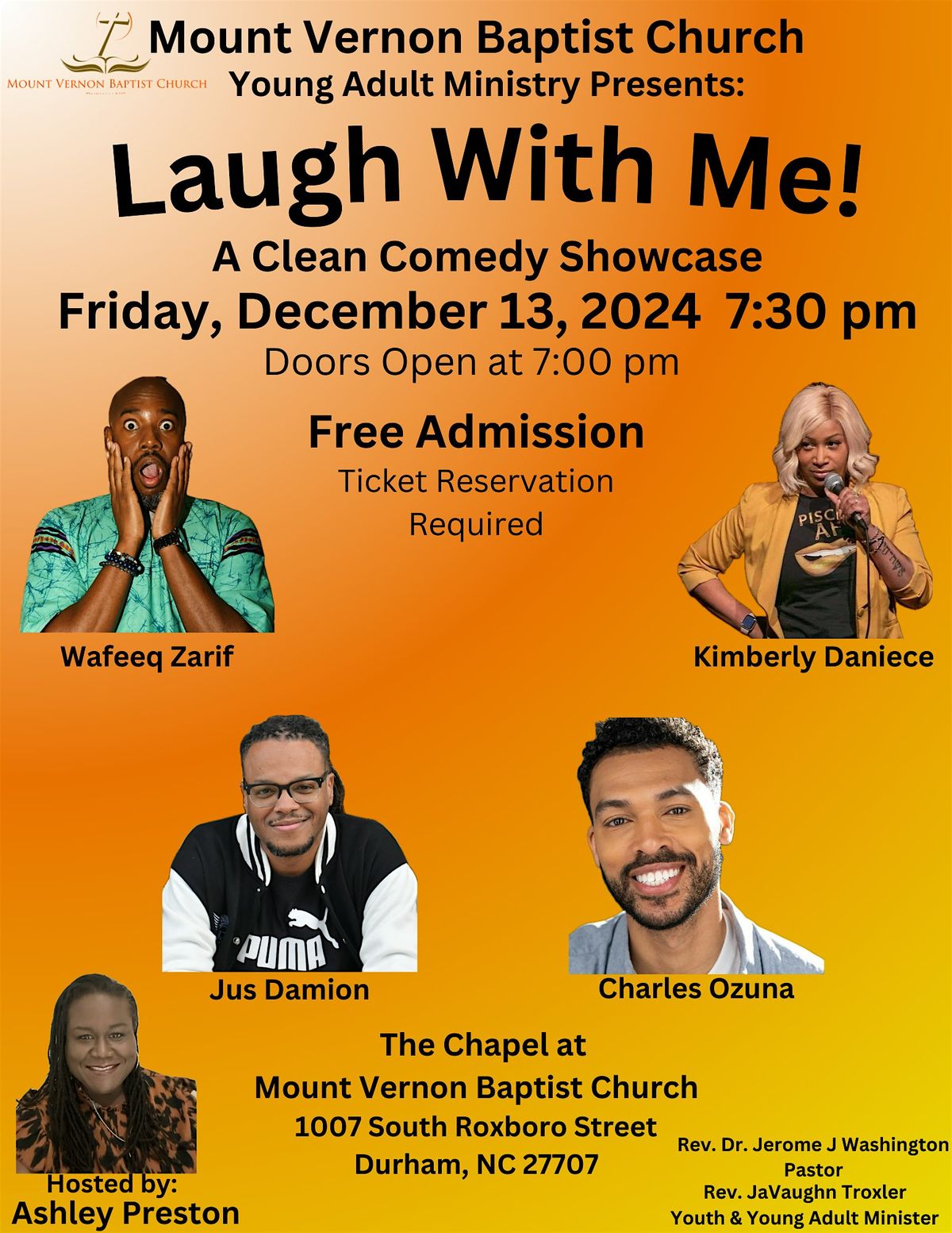 Laugh With Me! A Clean Comedy Showcase