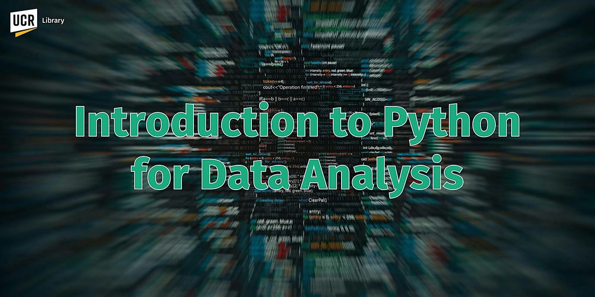 Introduction to Python for Data Analysis