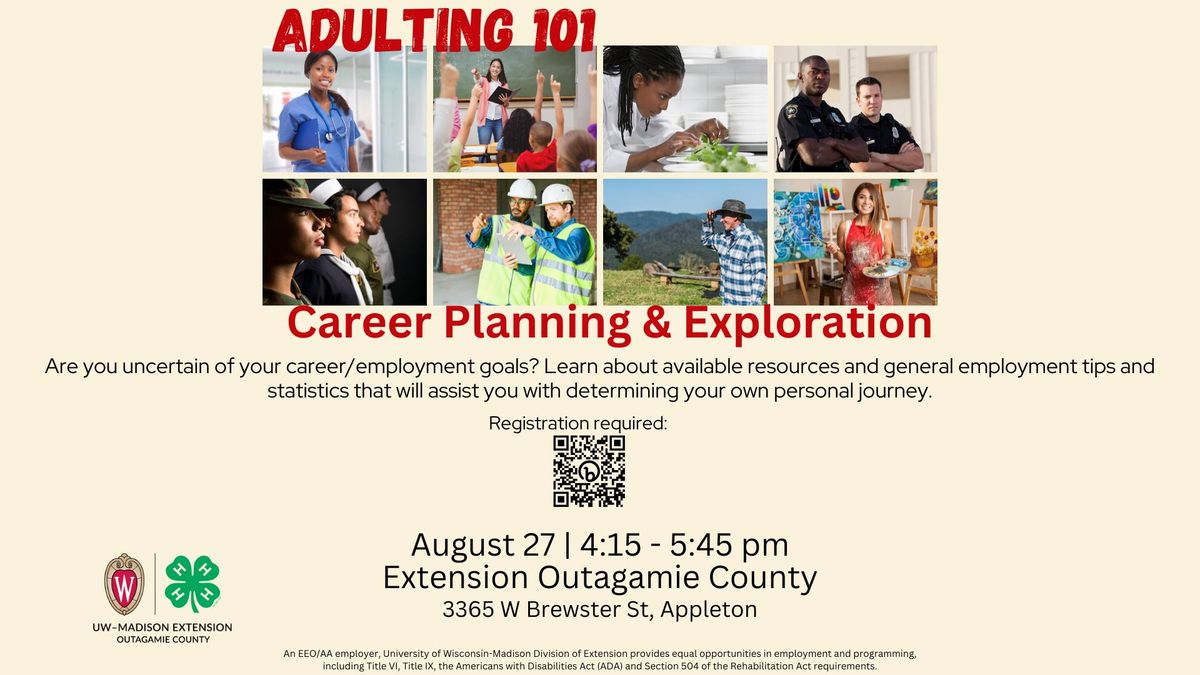 Adulting 101 - Career Planning and Exploration