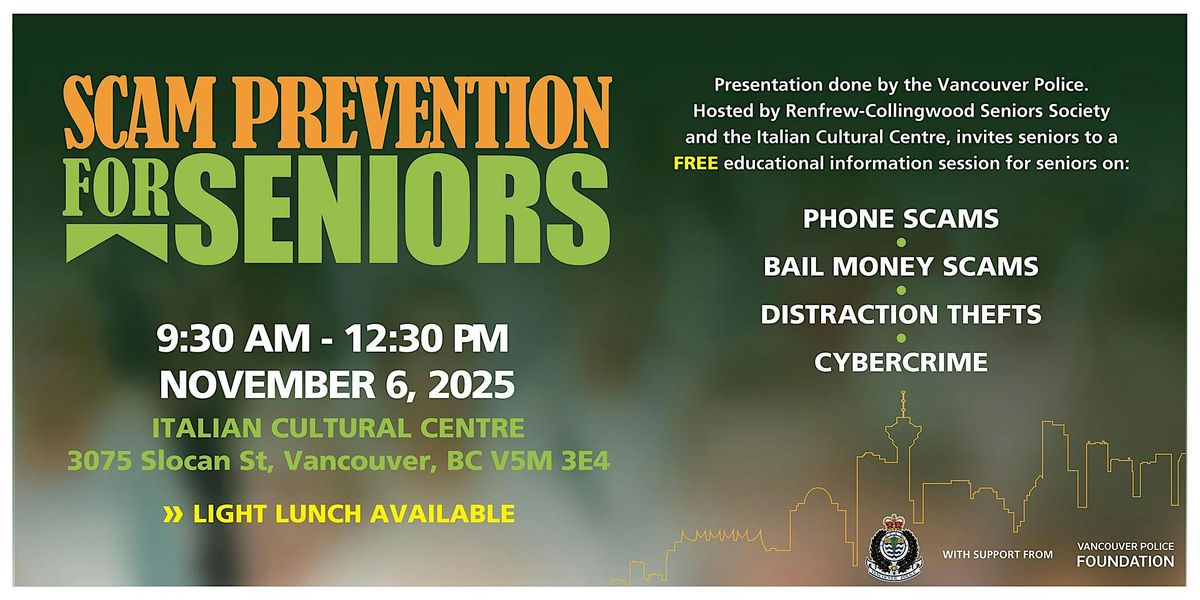 Scam Prevention for Seniors \u2013 Free Information Session\ufe0f