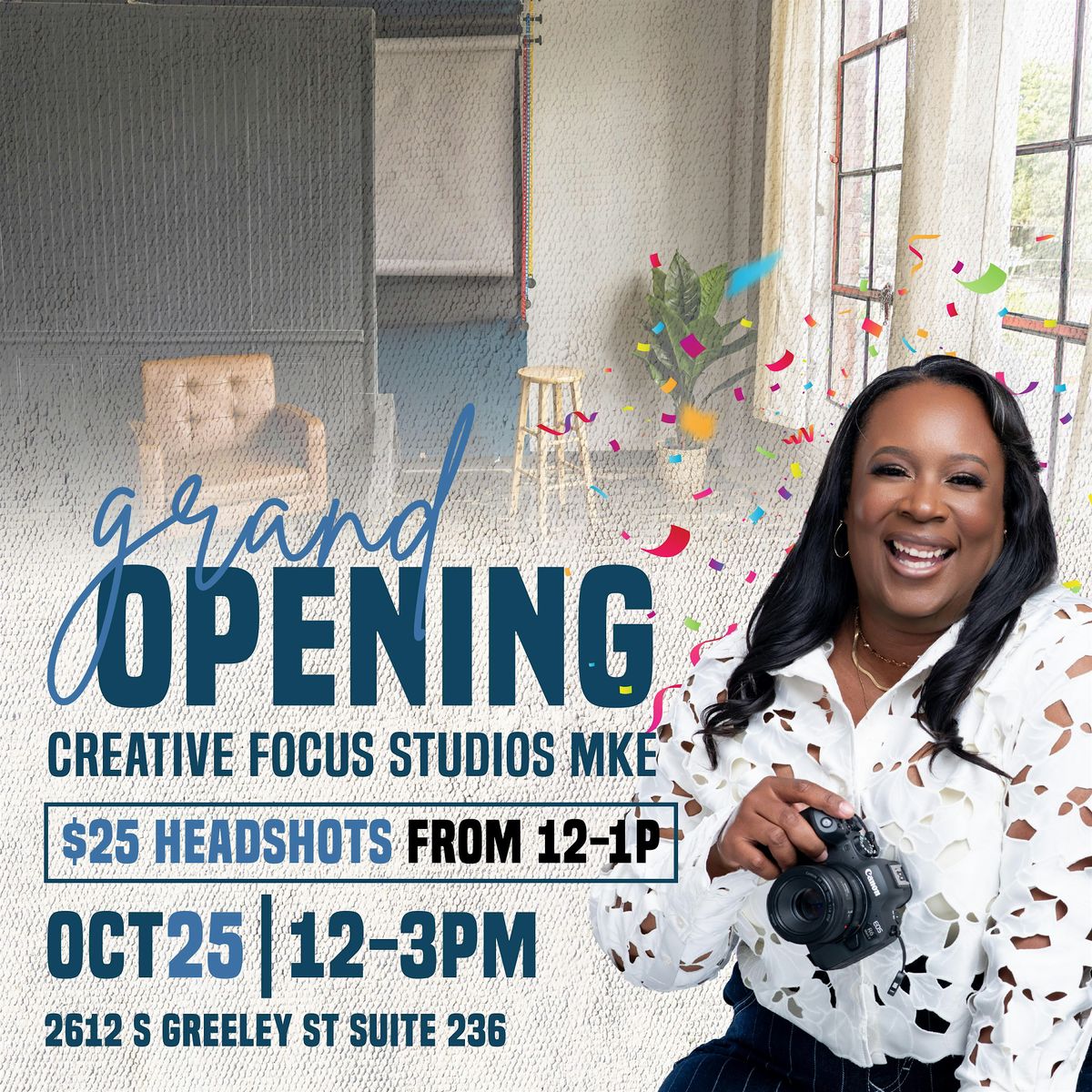 Creative Focus Studio MKE Grand Opening Headshot