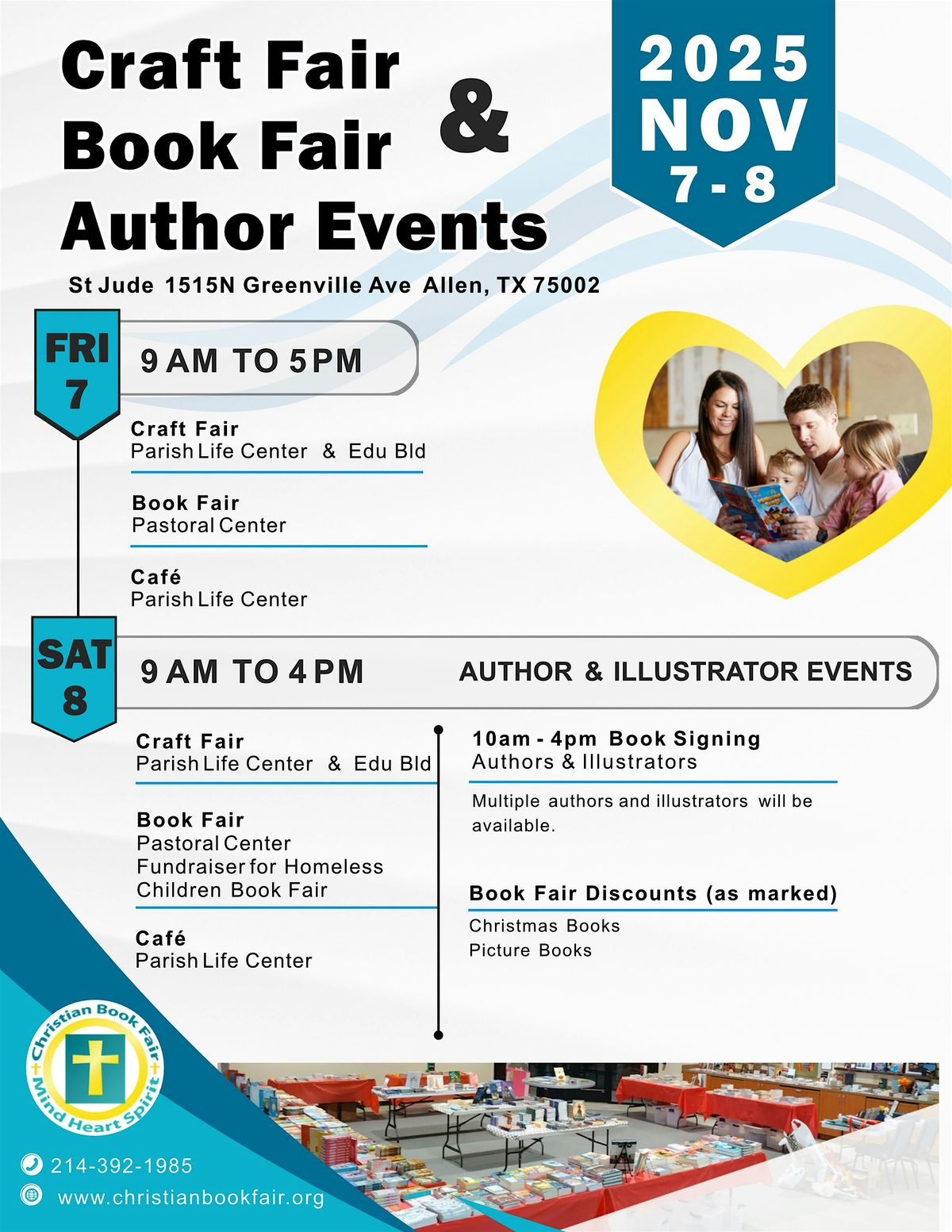 Craft Fair, Book Fair, Authors & Cafe (book fair funds for homeless kids)