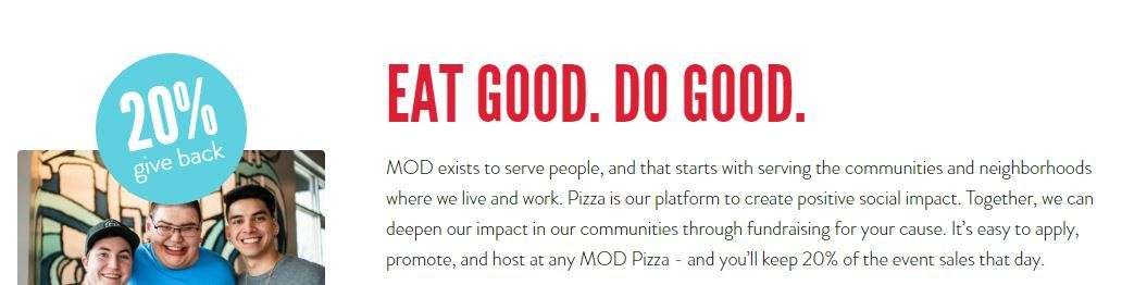 MOD Pizza Dine to Donate 