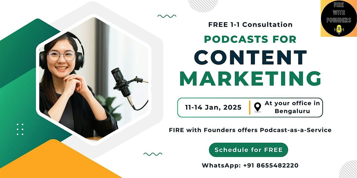 Bengaluru - Free 1-1 Consultation: Podcasts for Content Marketing