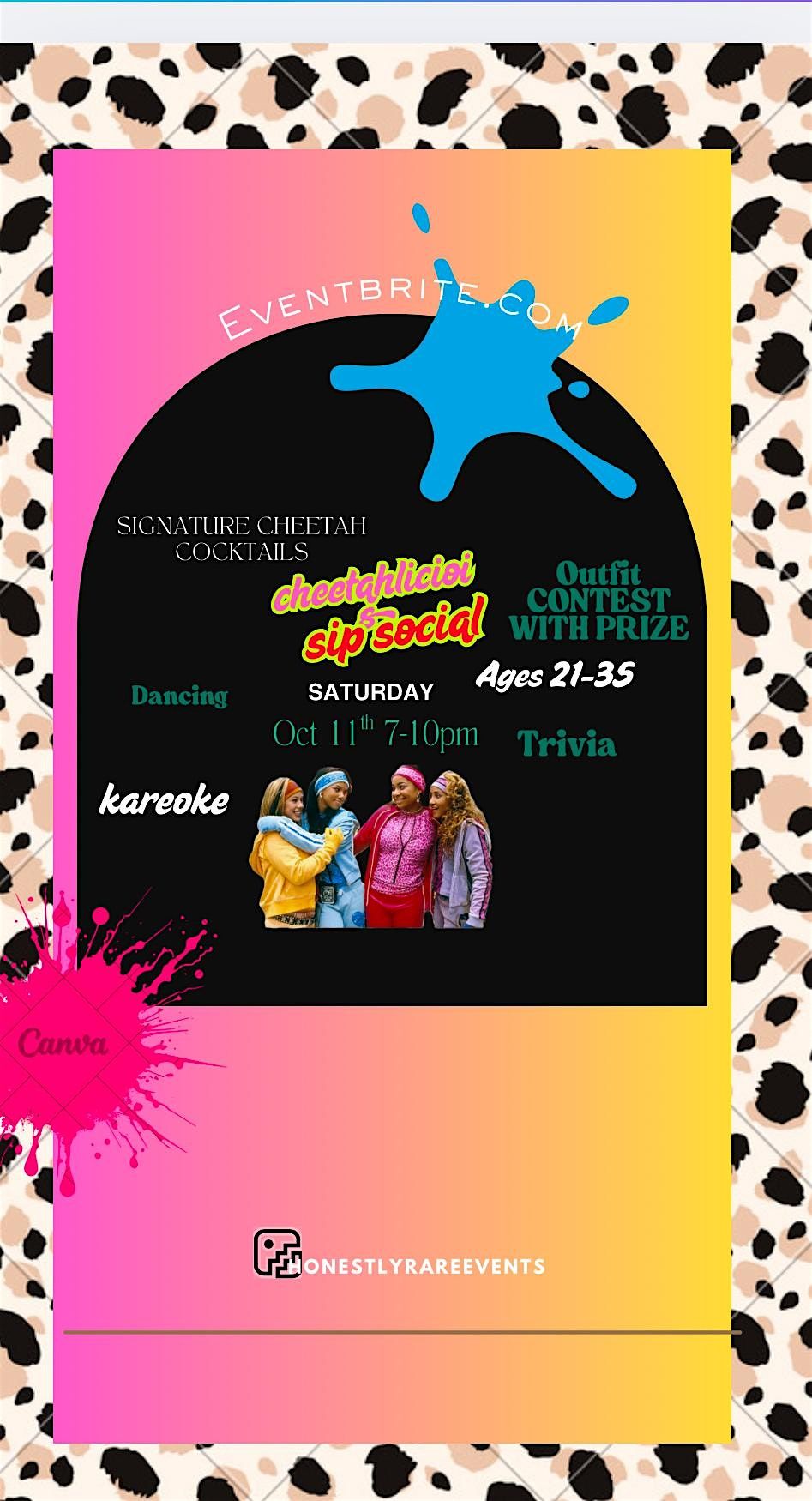 A Cheetahlicious Sip Social