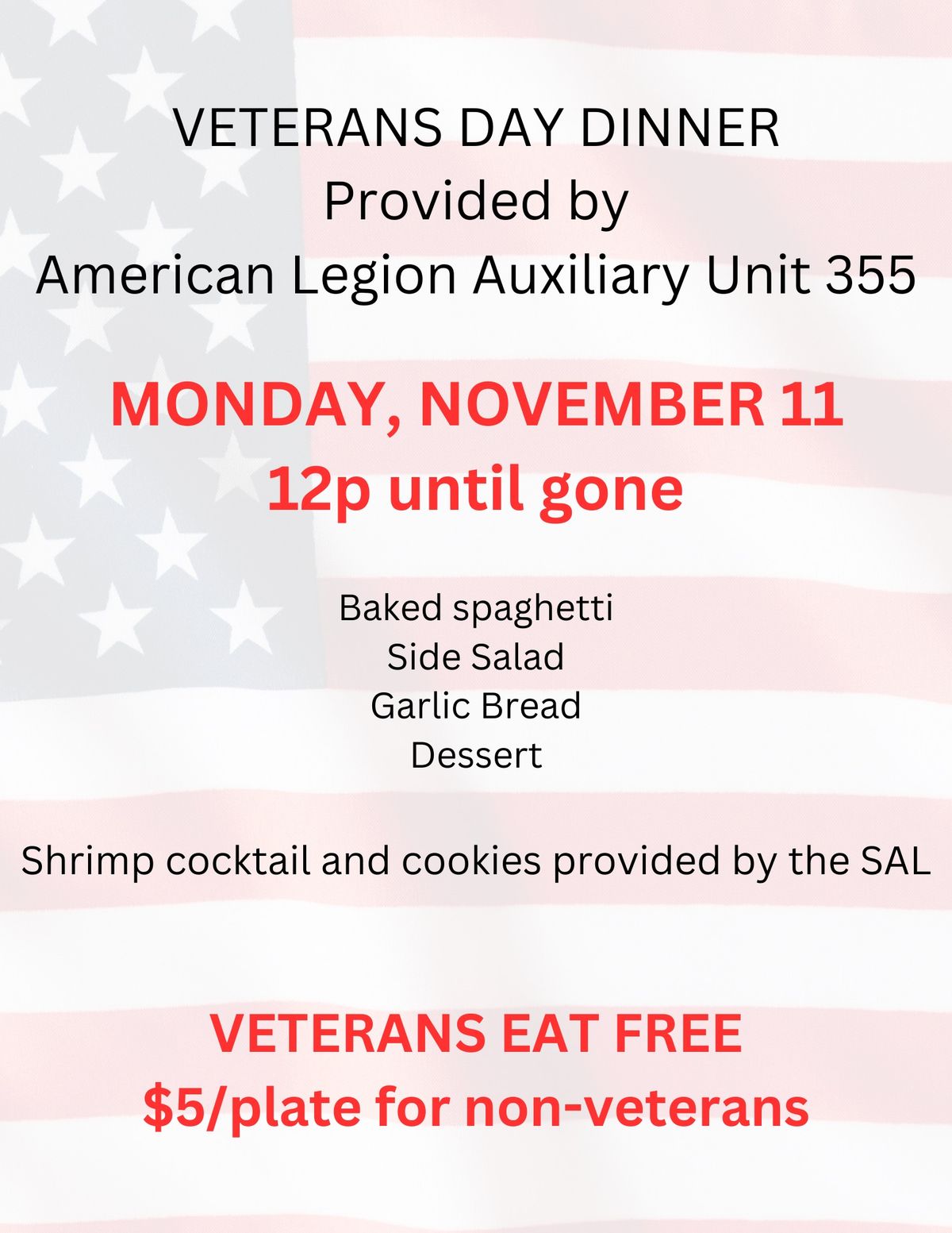 Veterans Day Dinner