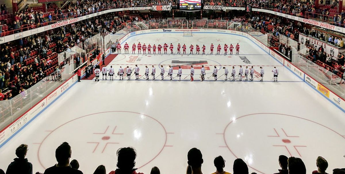 Merrimack Warriors at Northeastern Huskies Mens Hockey at Matthews Arena