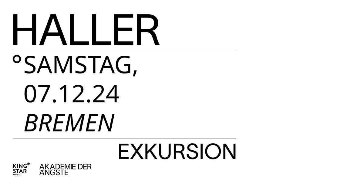 HALLER \u2022 07.12.24 \u2022 Bremen \u2022 Tower Musiklcub