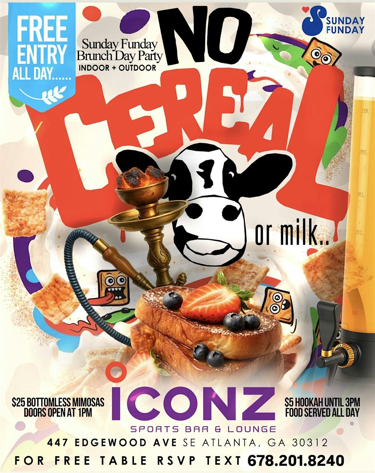 NO CEREAL BRUNCH DAY PARTY