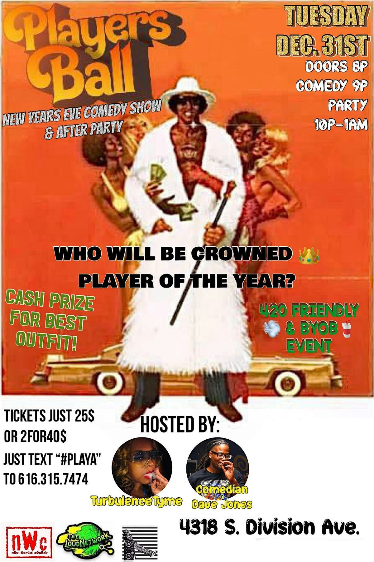 The \u201cPLAYERS BALL!\u201d NYE ComedyShow&AfterParty