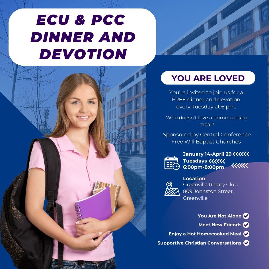 Church to Provide Food and Devotion at ECU\/PCC College ministry