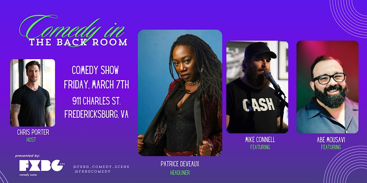 Comedy in "The Back Room" - March Show