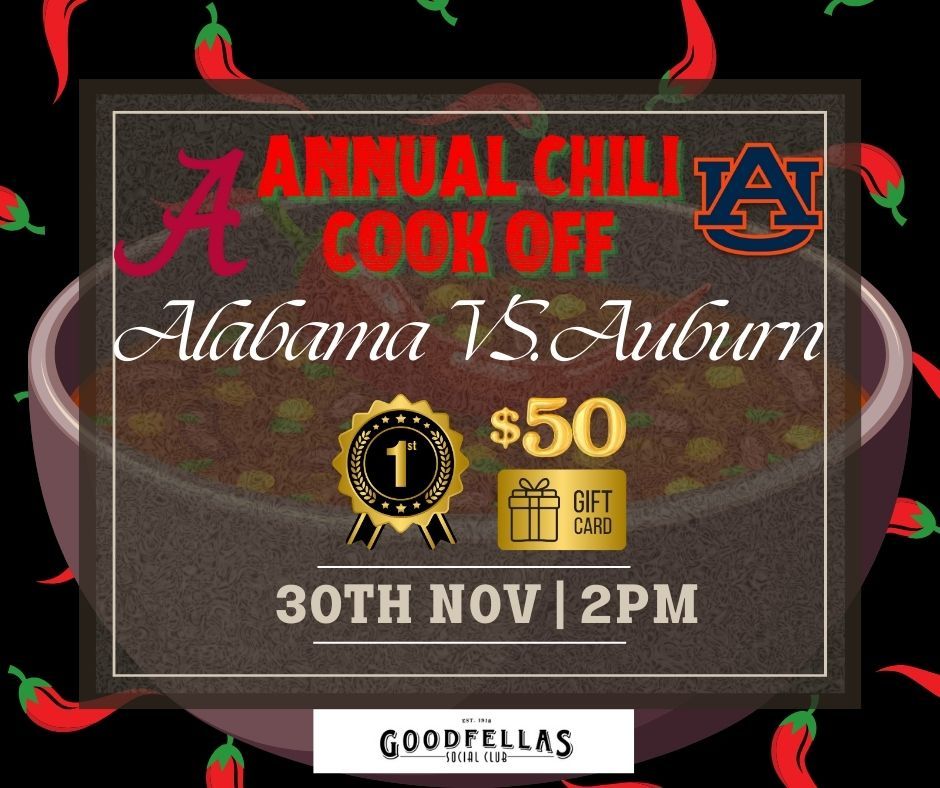 3RD ANNUAL CHILI COOK OFF FOR IRON BOWL