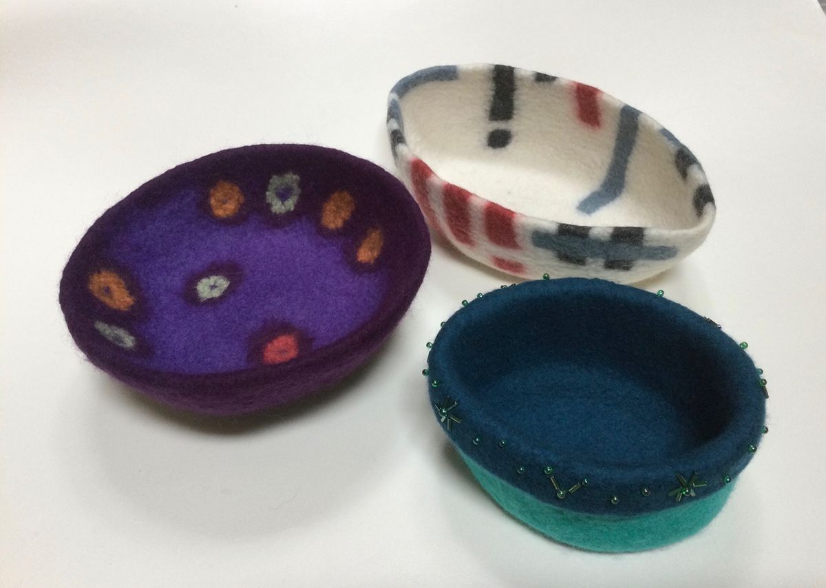 Double Wall Wet Felted Bowls Workshop