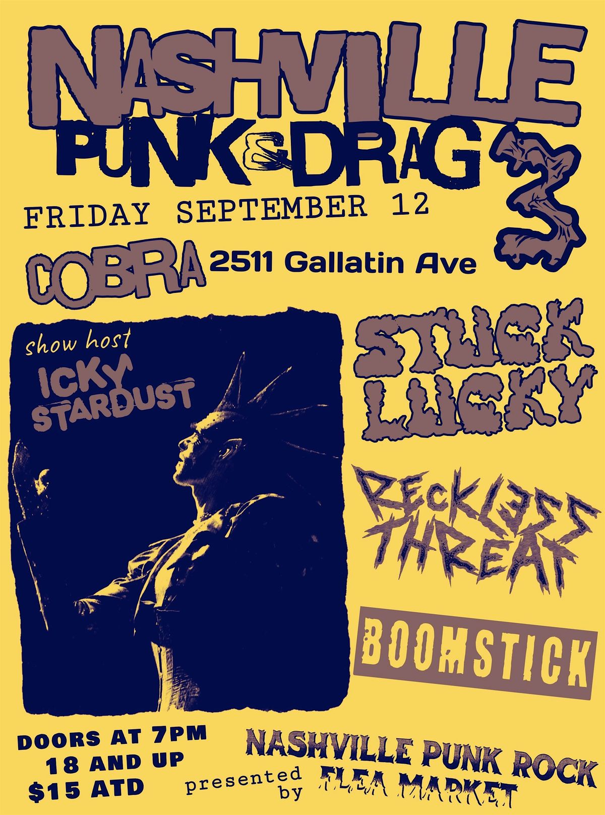 Venue: Nashville Punk & Drag 3 w\/ Stuck Lucky | Reckless Threat | Boomstick