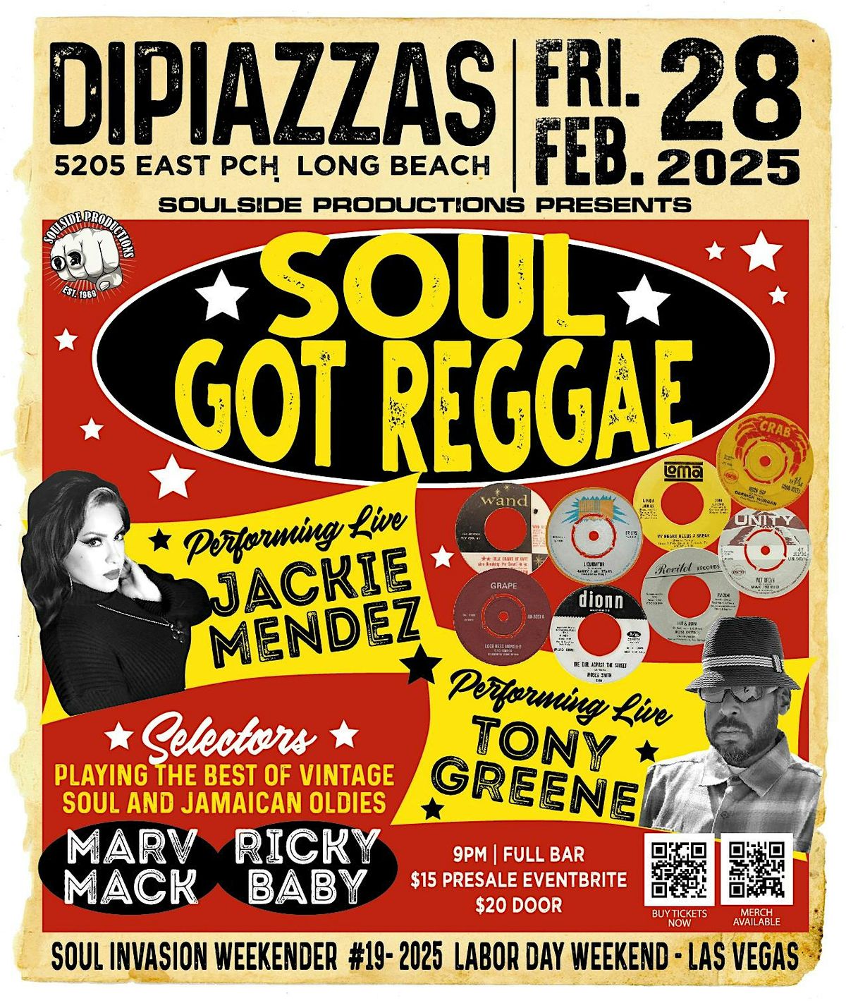 Soul Got Reggae -  Performing Live - Jackie Mendez & Tony Greene