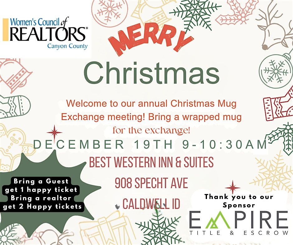 Womens Council of Realtors Canyon County Christmas Mug Exchange