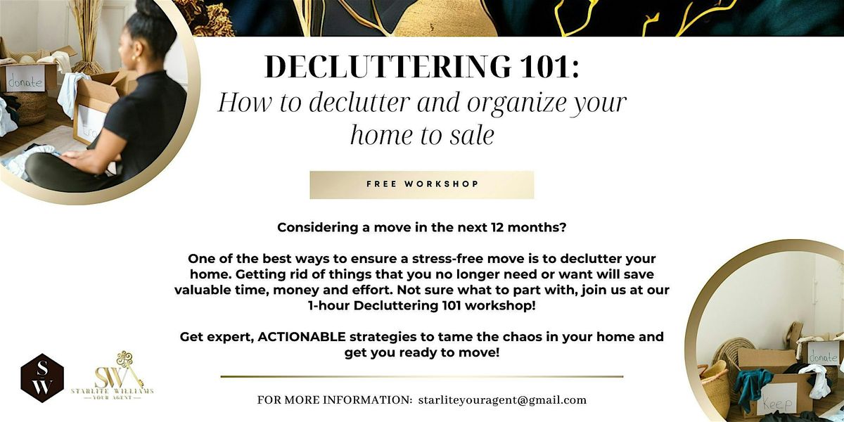 Decluttering 101: How to declutter and organize your home to sale