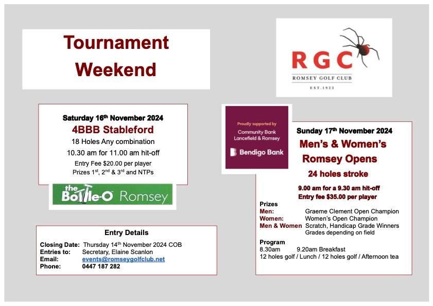 Romsey Open Tournament Men and Women 