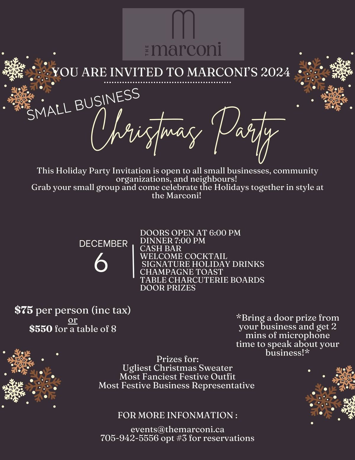 Marconi's Small Business Christmas Party