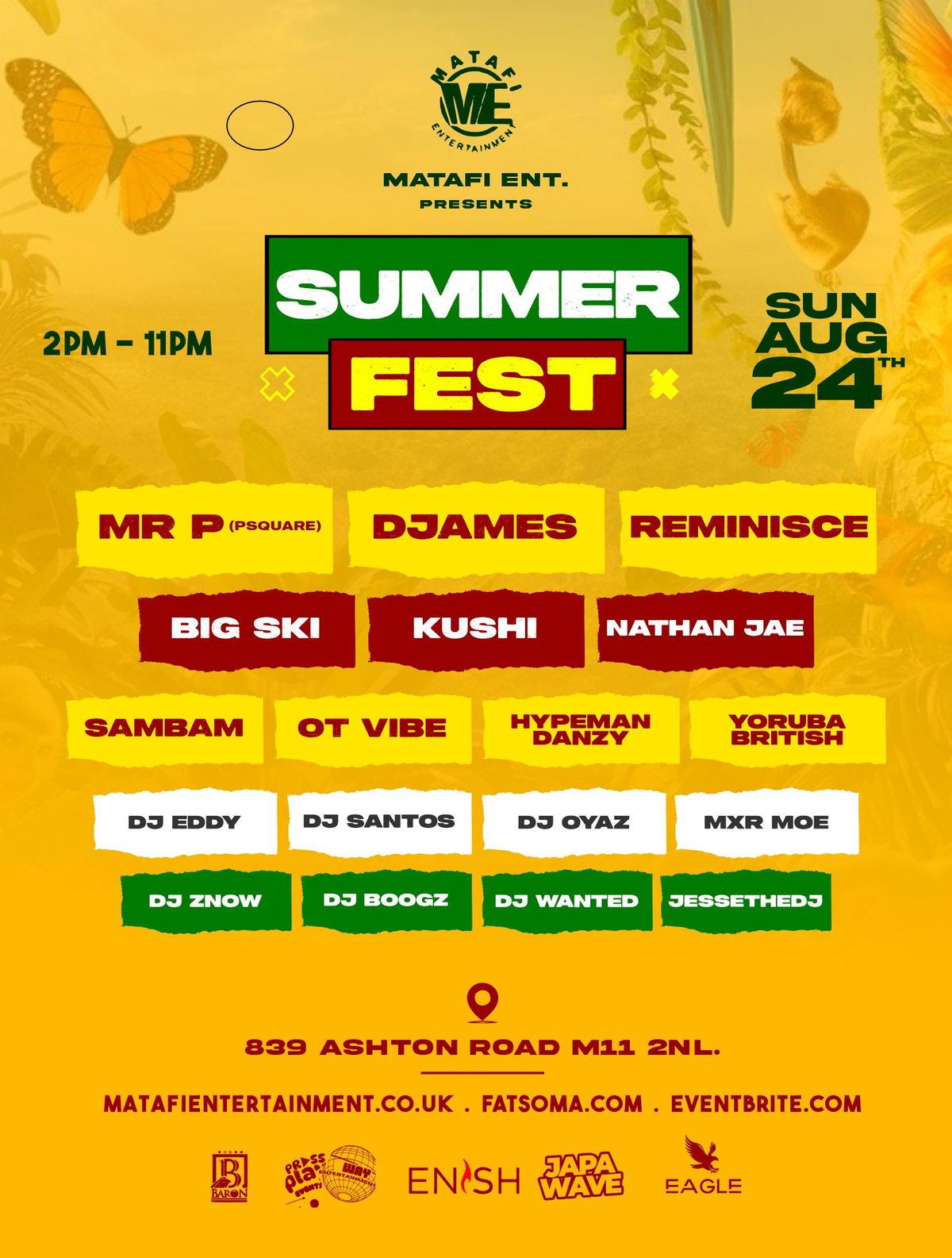 SUMMER FEST 2025 \u2014 MR P, DJAMES, REMINISCE &amp; Many More!