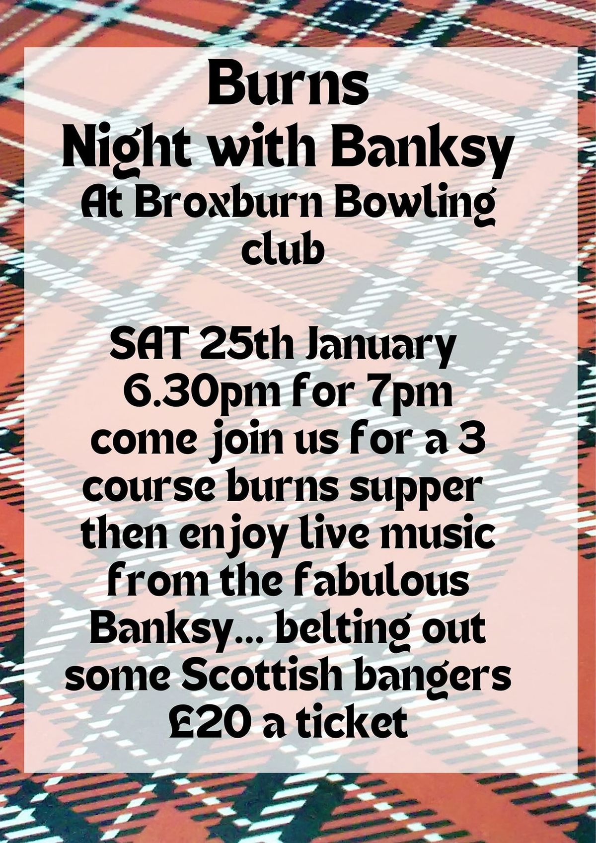 Burns Night with Banksy 