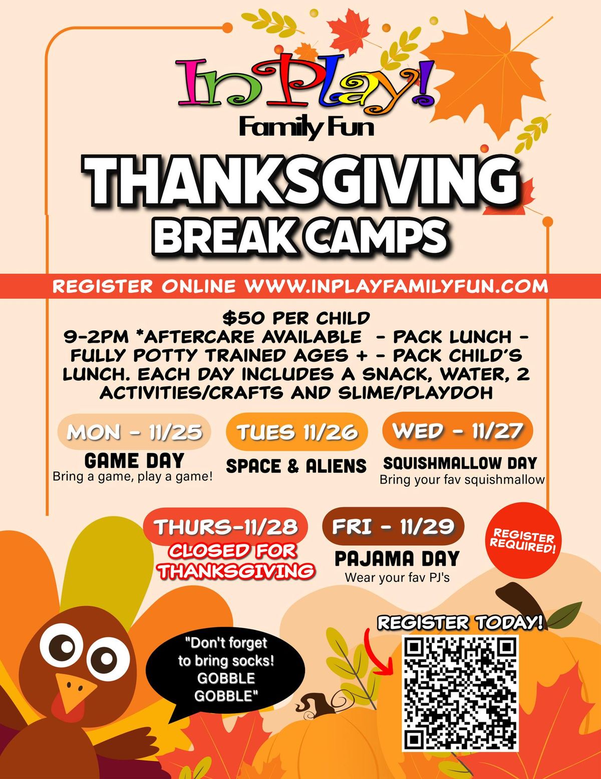 Thanksgiving Break Camps