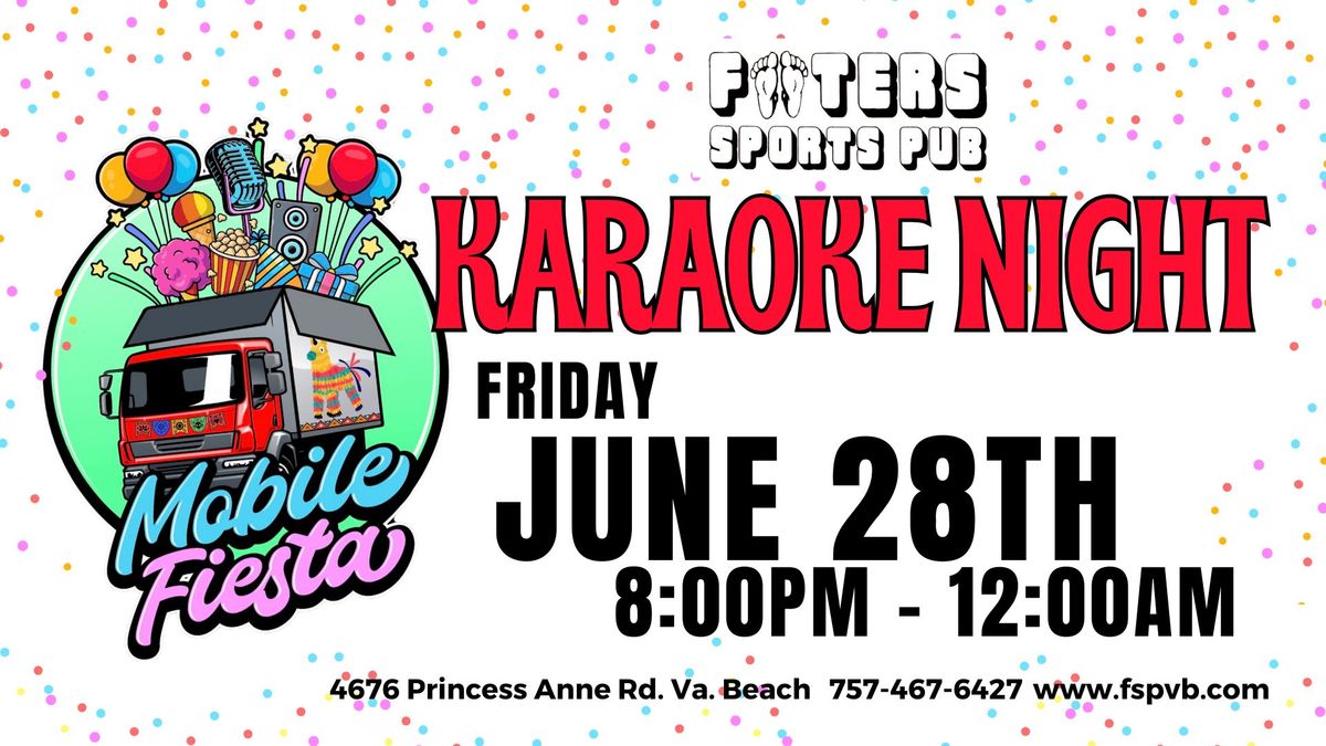 Karaoke Night at Footers with Mobile Fiesta