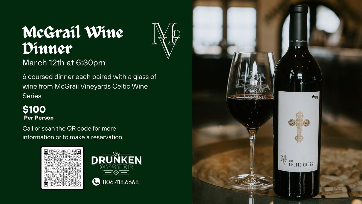 McGrail Vineyards Celtic Wine Dinner