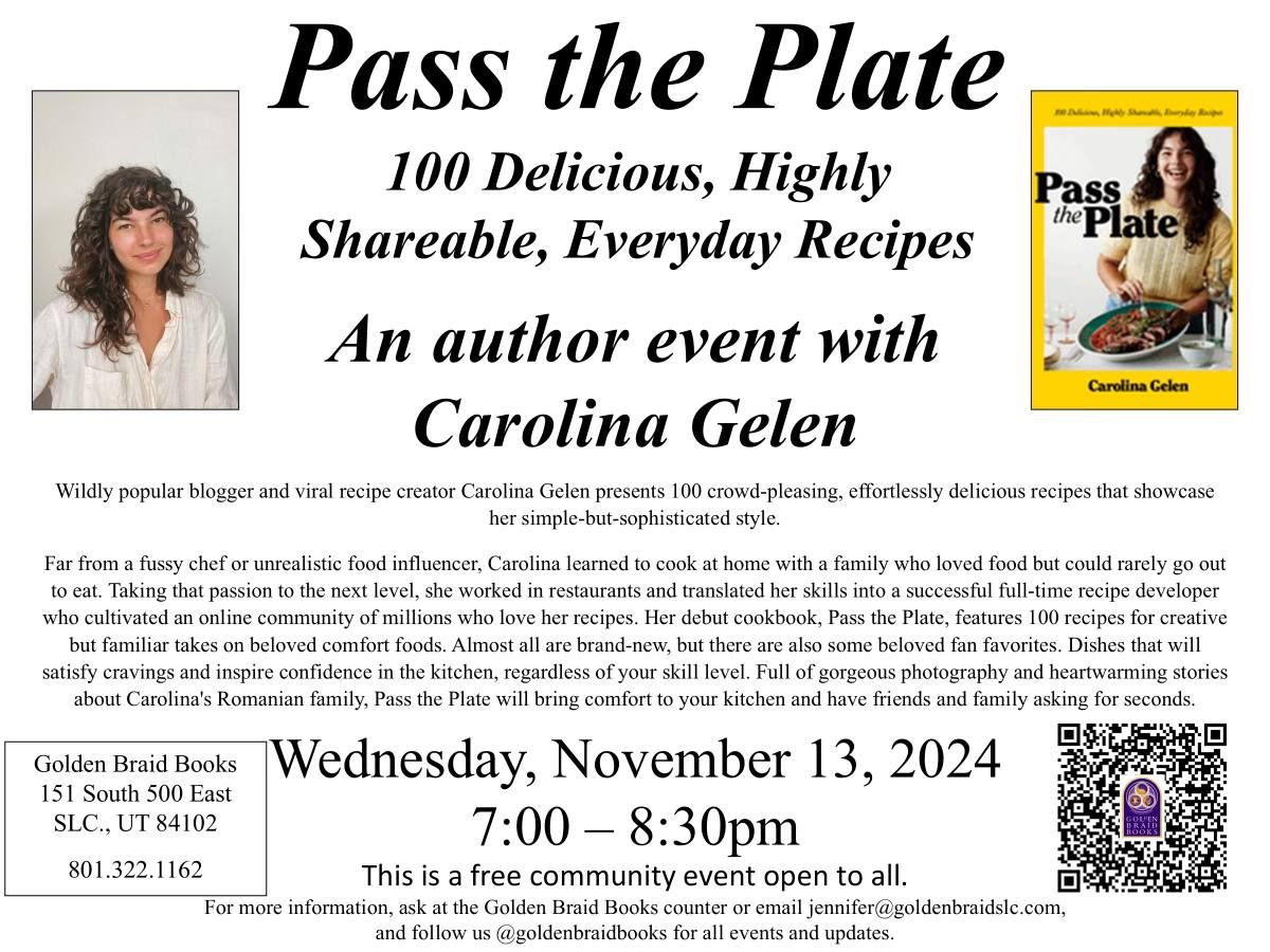 Pass the Plate: An author event with Carolina Gelen